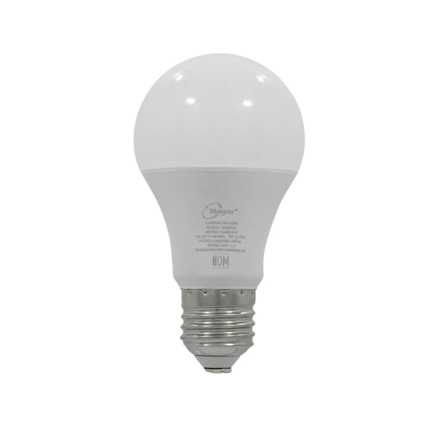 Foco LED Maigoo 9W luz blanca fría, bombilla eficiente con rosca E27 para hogar
