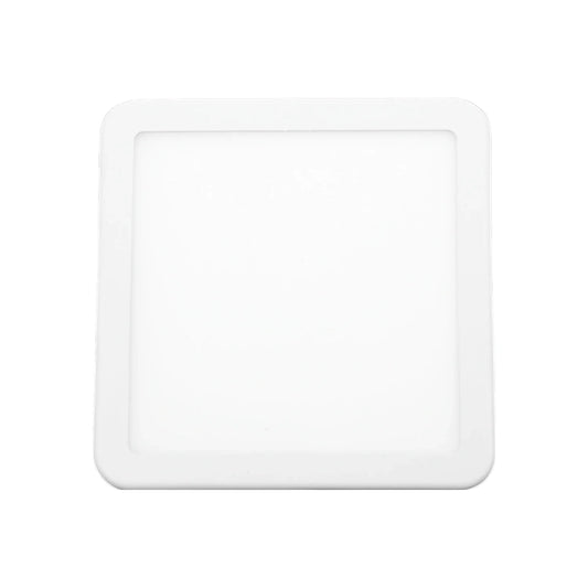 Lámpara de 8 W,Base aluminio blanca 120x120x10 mm,Luz blanca tipo panel.