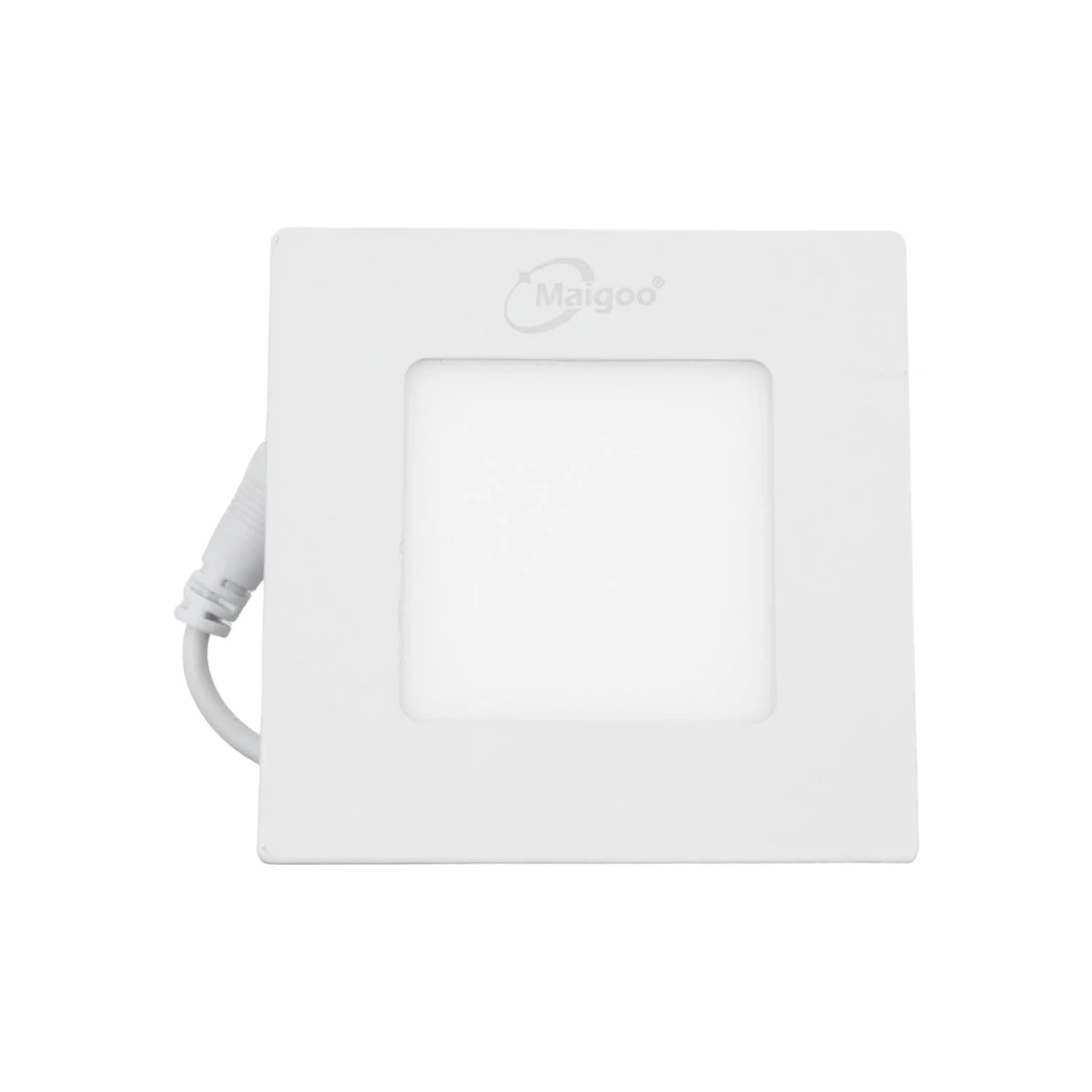 Lámpara de 3 W,Base aluminio blanca 100x100x10 mm,Luz blanca tipo panel.