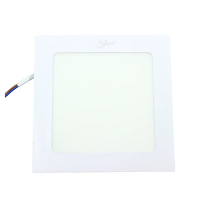 Lámpara de 9 W,Base aluminio blanca 150x150x10 mm,Luz blanca tipo panel.