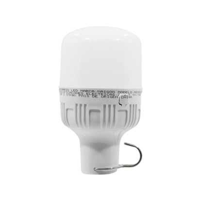 Lámpara LED recargable Maigoo MG05205 blanca 10W USB con gancho para iluminación de emergencia y camping.