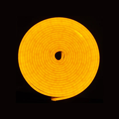 Tira LED neón amarillo 5m en rollo para iluminación decorativa