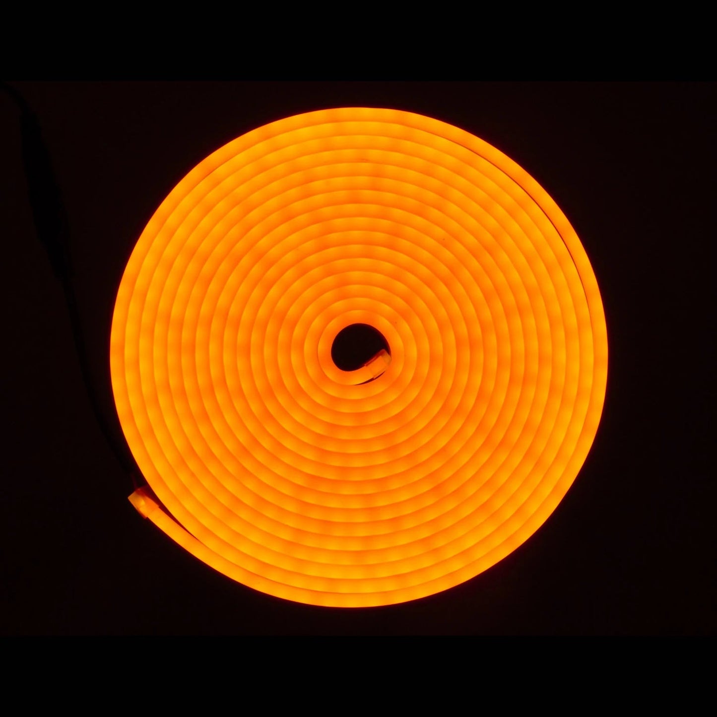 Tira LED neón flexible naranja enrollada 5m para iluminación decorativa