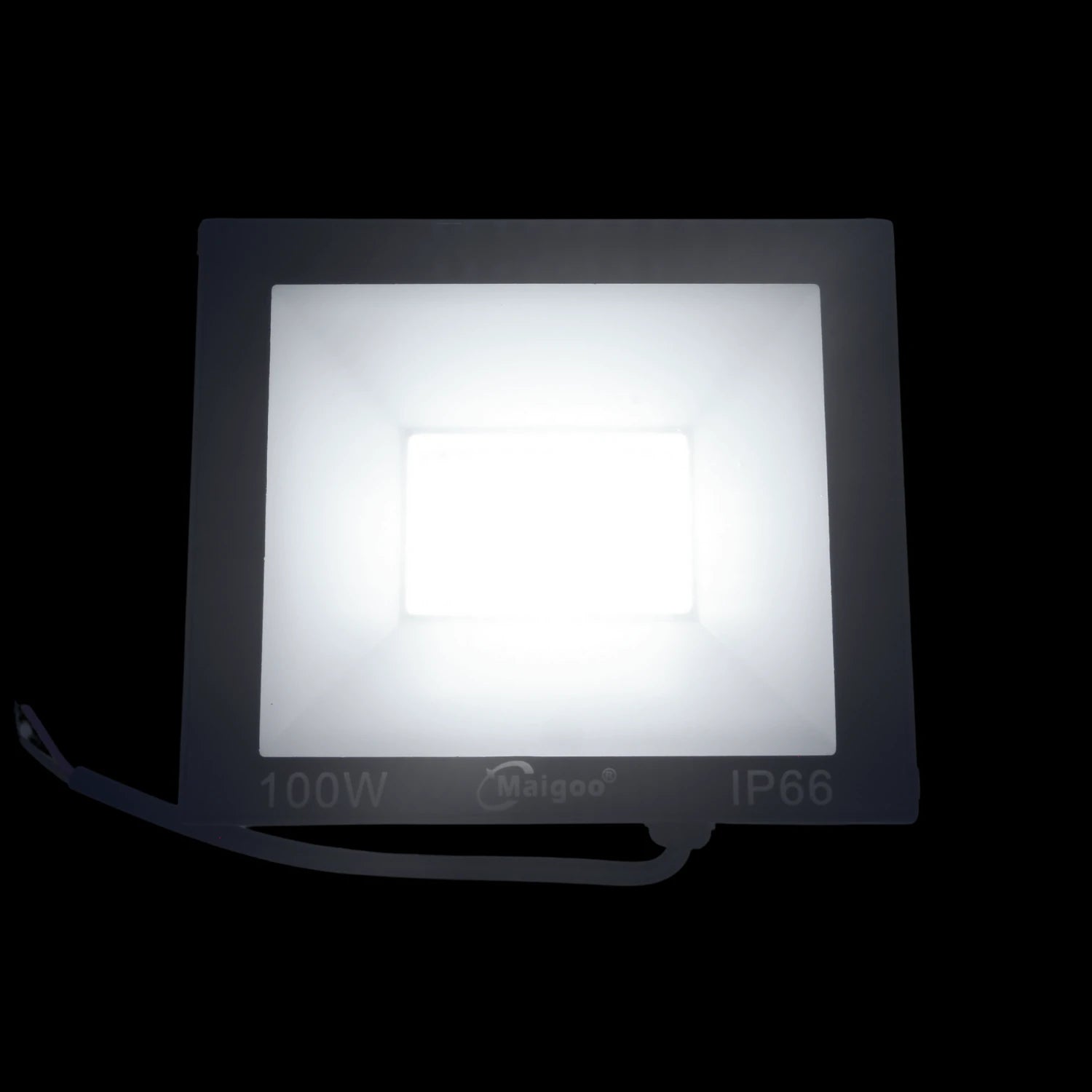 Reflector LED 100W Maigoo luz blanca IP66, ideal para exteriores e iluminación.