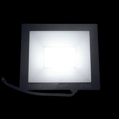 Reflector LED 100W Maigoo luz blanca IP66, ideal para exteriores e iluminación.