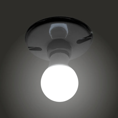 Foco LED blanco encendido, base de techo oscura, luz brillante blanca fría para iluminación