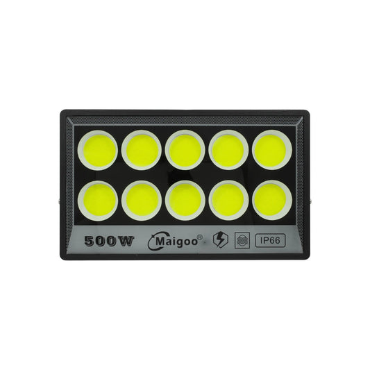 Reflector LED Maigoo negro 500W con 10 módulos de luz, resistencia IP66 para iluminación exterior y seguridad