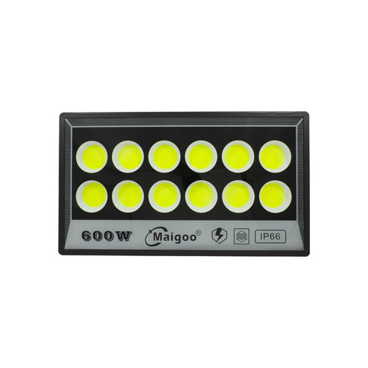 Reflector LED Maigoo 600W negro multivoltaje, IP66, 12 luces potentes para exteriores