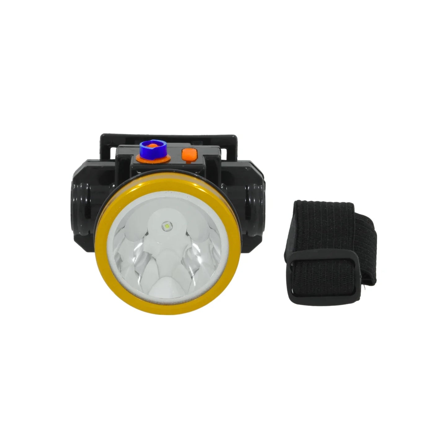 Linterna frontal de LED., Batería de litio., Potencia: 40 W, 1,800 mAh, Tiempo de duración: 7 horas luz brillante., 10 horas luz tenue.