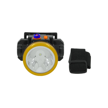 Linterna frontal de LED., Batería de litio., Potencia: 40 W, 1,800 mAh, Tiempo de duración: 7 horas luz brillante., 10 horas luz tenue.