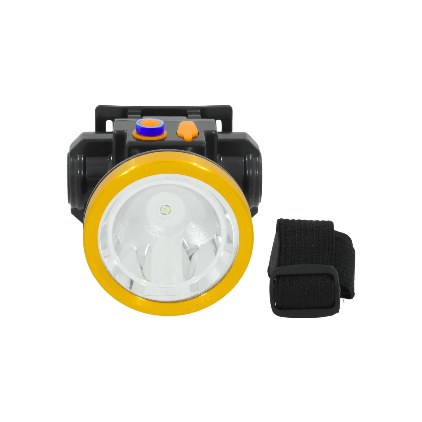 Linterna frontal de LED., Batería de litio., Potencia: 60 W, 1,800 mAh, 7 horas luz brillante., 10 horas luz tenue.