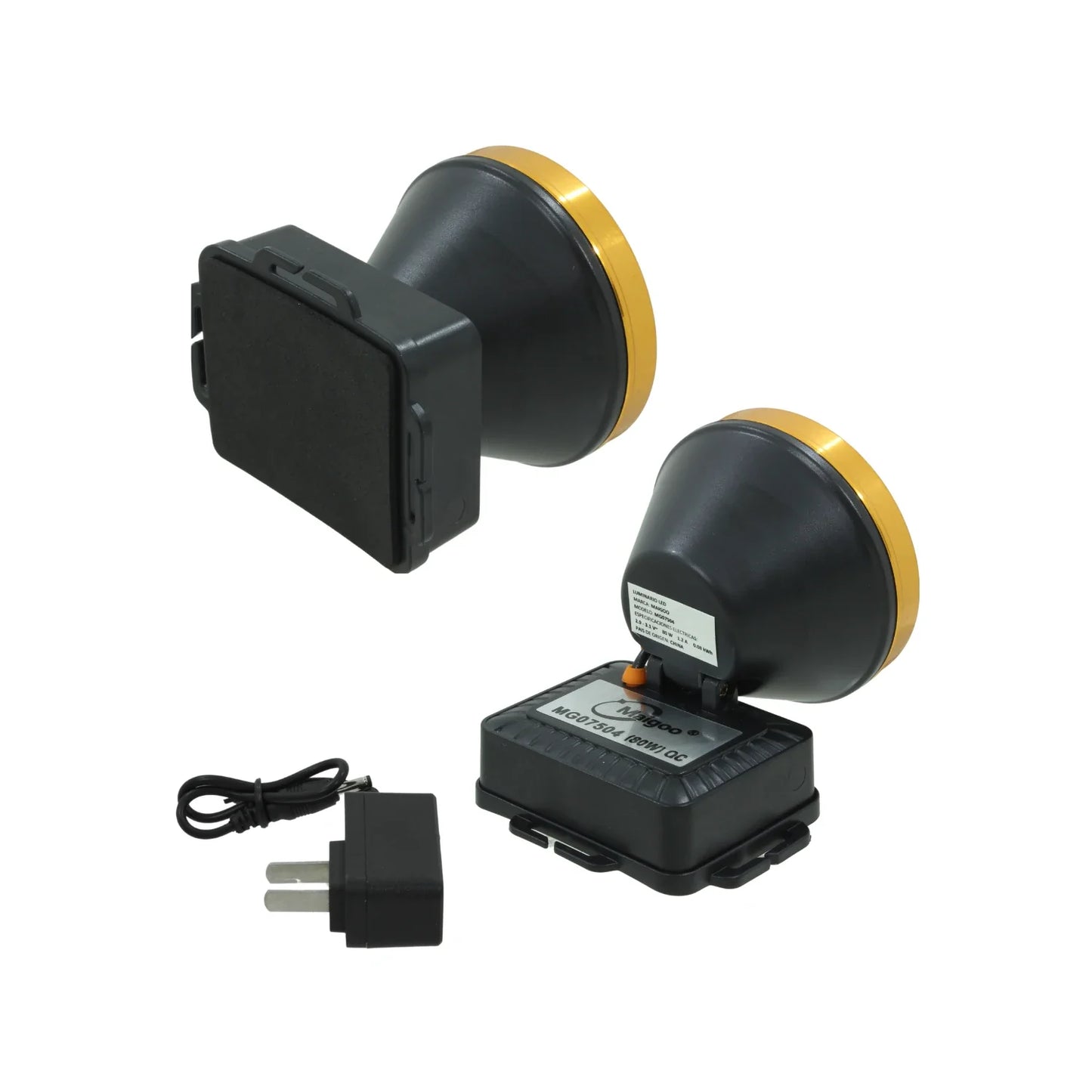 Lámpara minera recargable 1 led 80 W Maigoo MG07504