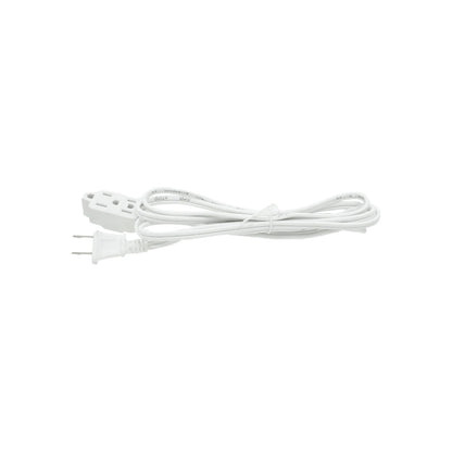 Extensión eléctrica blanca ATOHO Super, cable polarizado con 2 tomas de corriente y enchufe
