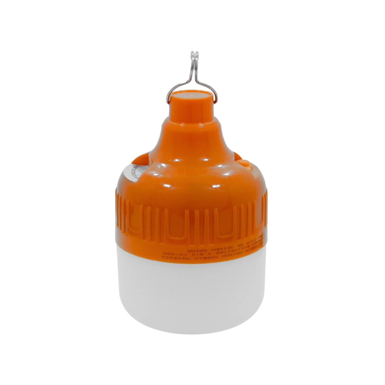 Lámpara recargable de emergencia Maigoo MG05202, 30W, USB, naranja y blanco con gancho