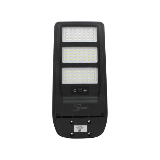 Lámpara solar urbana negra Maigoo 600W SMD con múltiples LEDs, para alumbrado exterior y sensor de movimiento.