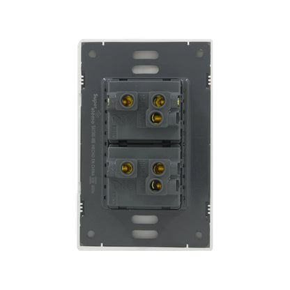 Placa 2 apagadores escaleras Super átomo SA1305-MB