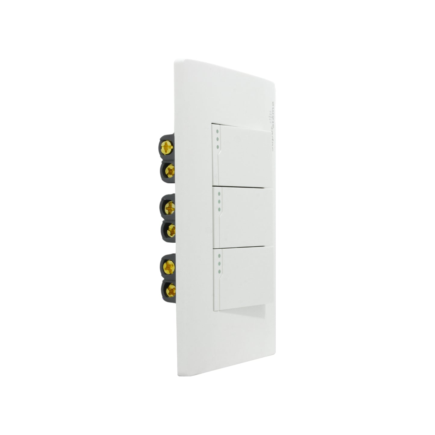 Placa 3 apagadores escaleras Super átomo SA1306-MB