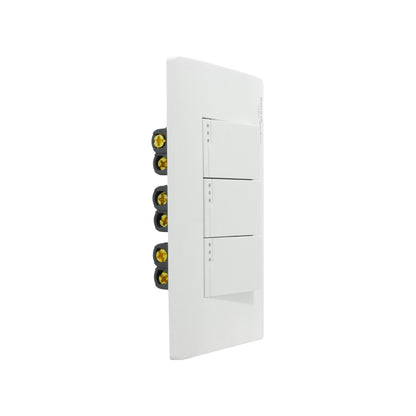 Placa 3 apagadores escaleras Super átomo SA1306-MB