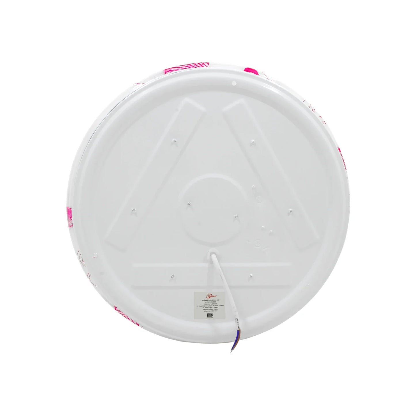 Lámpara 20 W redonda sobreponer rehilete rosa Maigoo MG02402