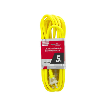 Extensión eléctrica amarilla 5 metros Super átomo para exteriores/interiores 1250W