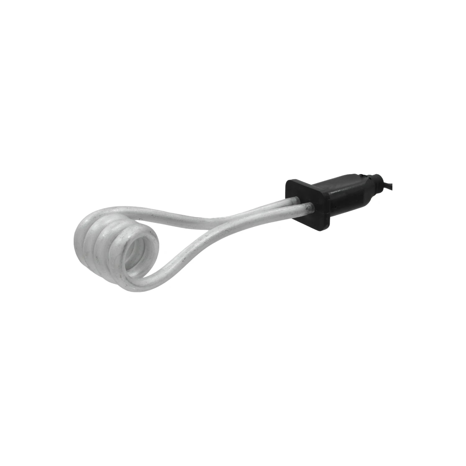 Calentador de inmersión eléctrico portátil espiral blanco con mango negro para agua