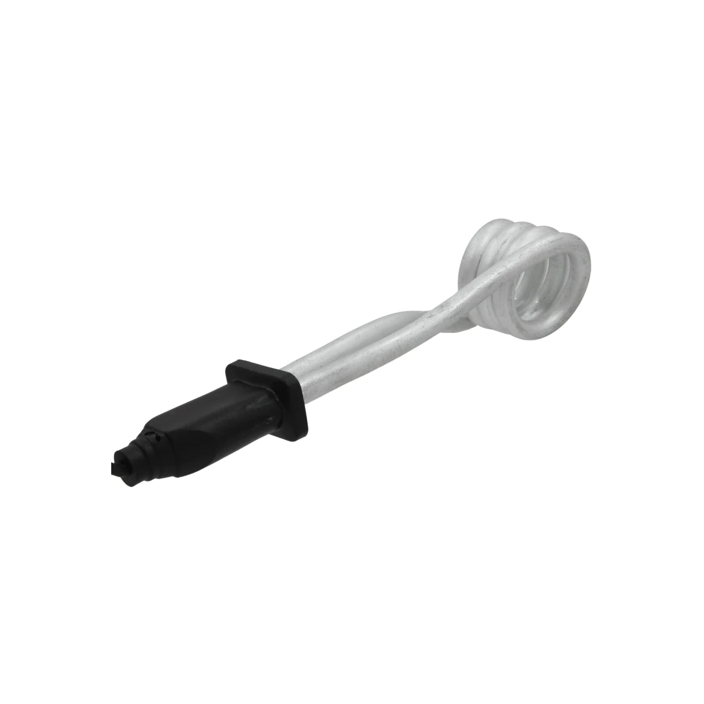 Calentador eléctrico de inmersión para agua, diseño espiral compacto, resistencia metálica gris, mango negro