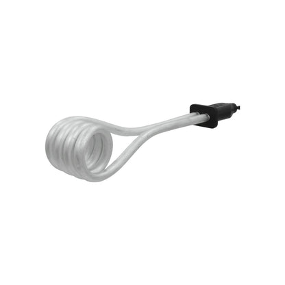 Resistencia eléctrica de inmersión portátil para calentar agua, color plateado
