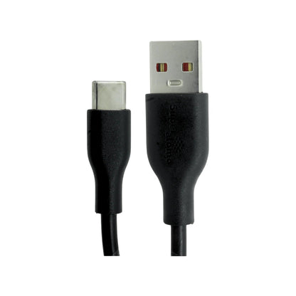 Cable USB-C a USB-A Super átomo negro para carga y sincronización de datos