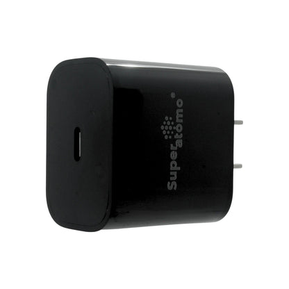 Cargador de pared Super átomo negro USB-C de 25W para carga rápida