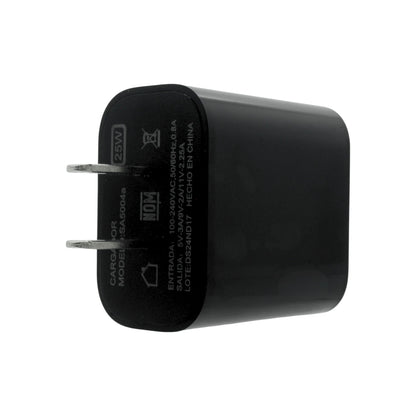 Cargador de corriente negro 25W modelo SA5004a con entrada 100-240V