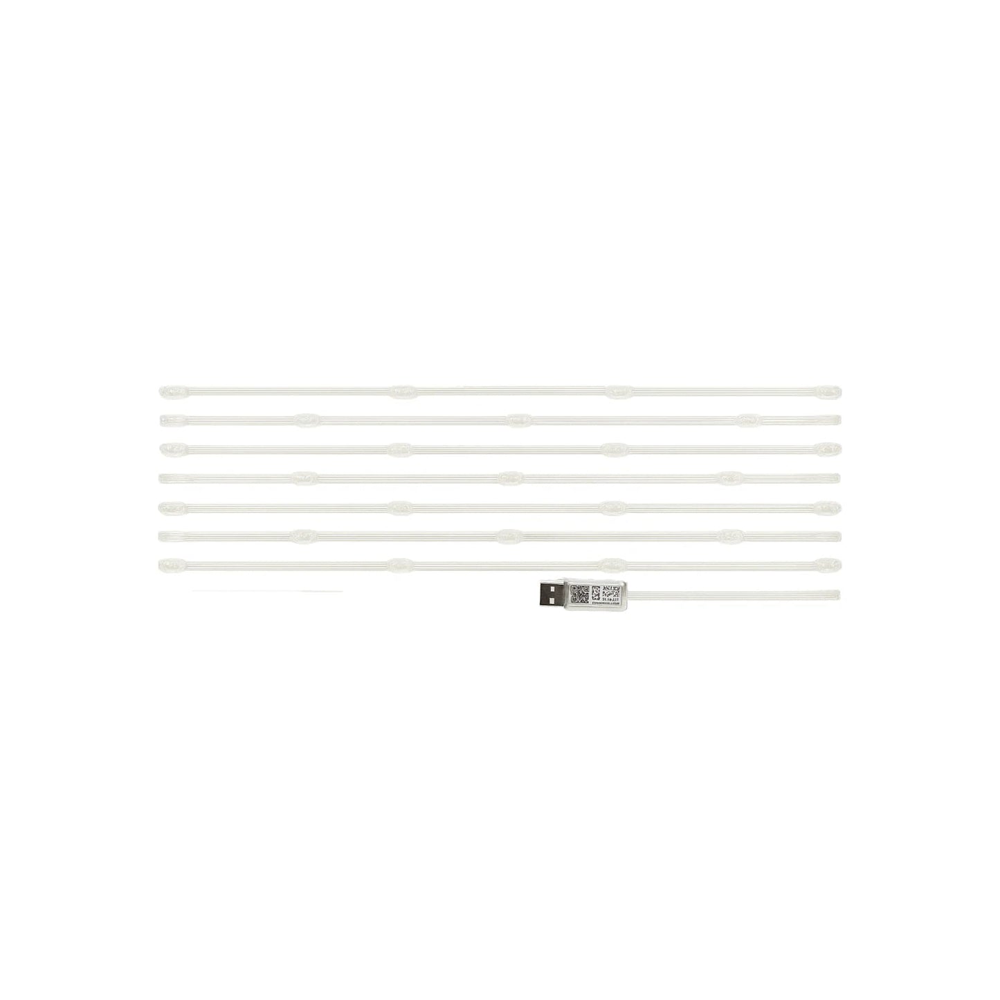 Guirnalda de luces LED blancas para decoración, con conector USB, para uso en interiores o exteriores.