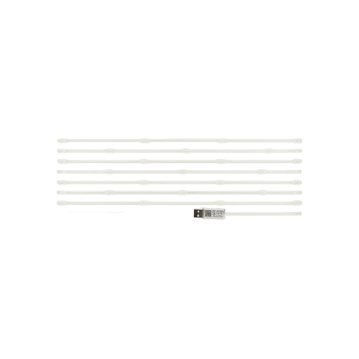 Guirnalda de luces LED blancas para decoración, con conector USB, para uso en interiores o exteriores.