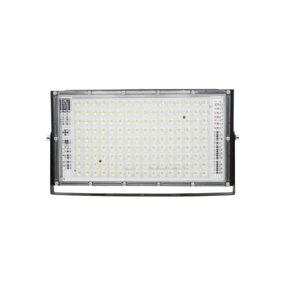 Reflector LED 150W tipo lupa, foco proyector rectangular negro para iluminación exterior de alta potencia