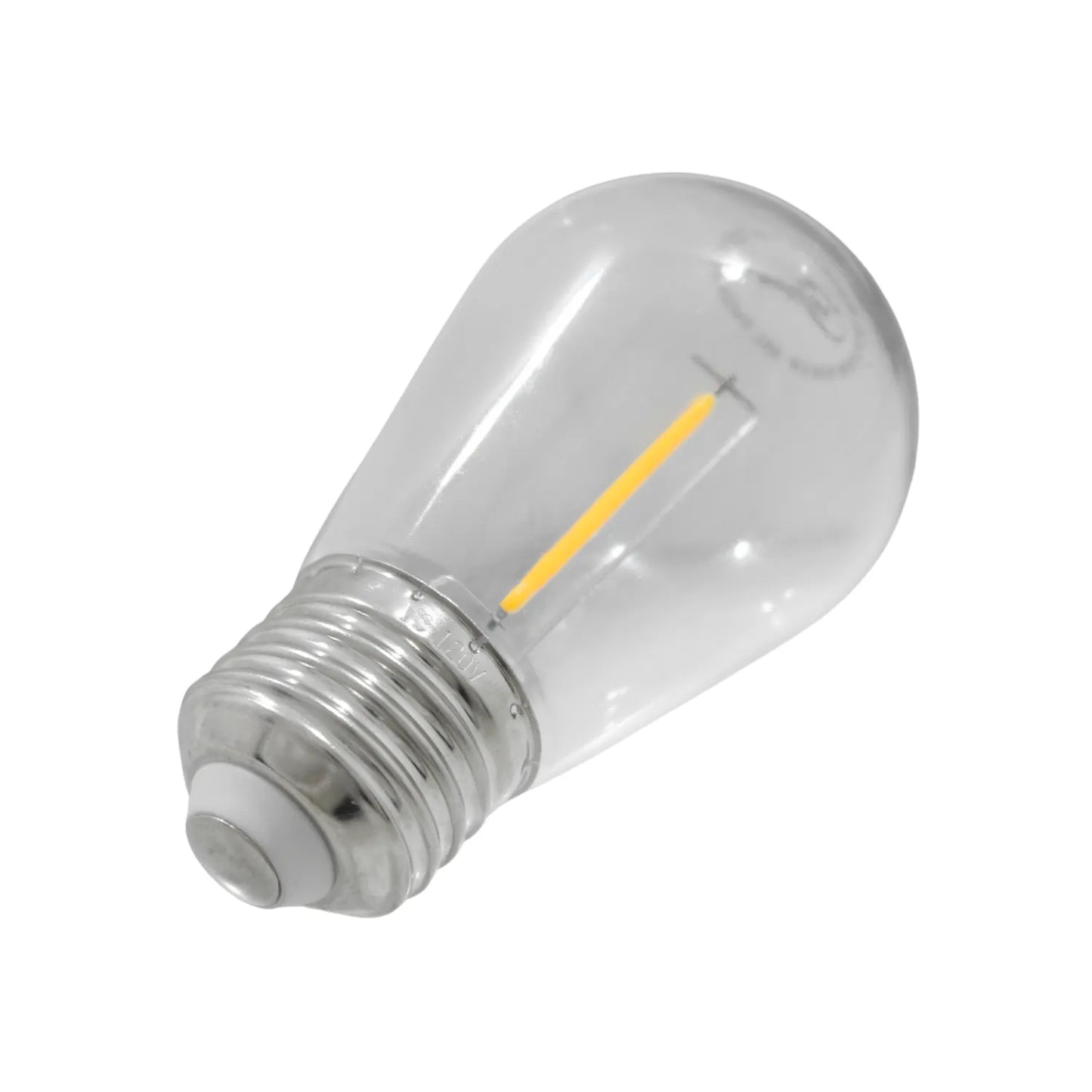Ampolleta LED filamento S14 transparente estilo vintage base E26 para iluminación decorativa 120V