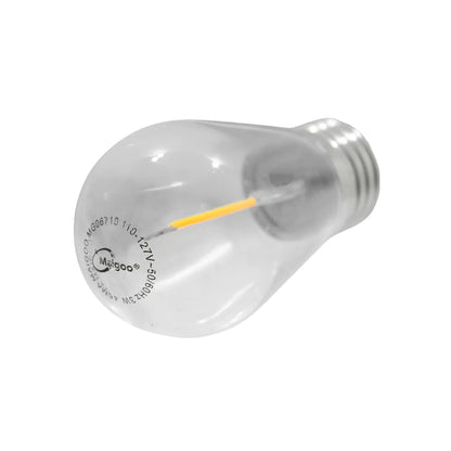 Foco LED Maigoo 3W de filamento transparente luz cálida decorativa 110-127V para guirnaldas y exteriores.