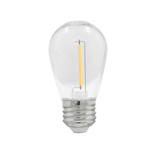 Bombilla LED tipo filamento S14 con cristal transparente y base de rosca E27 para iluminación decorativa vintage