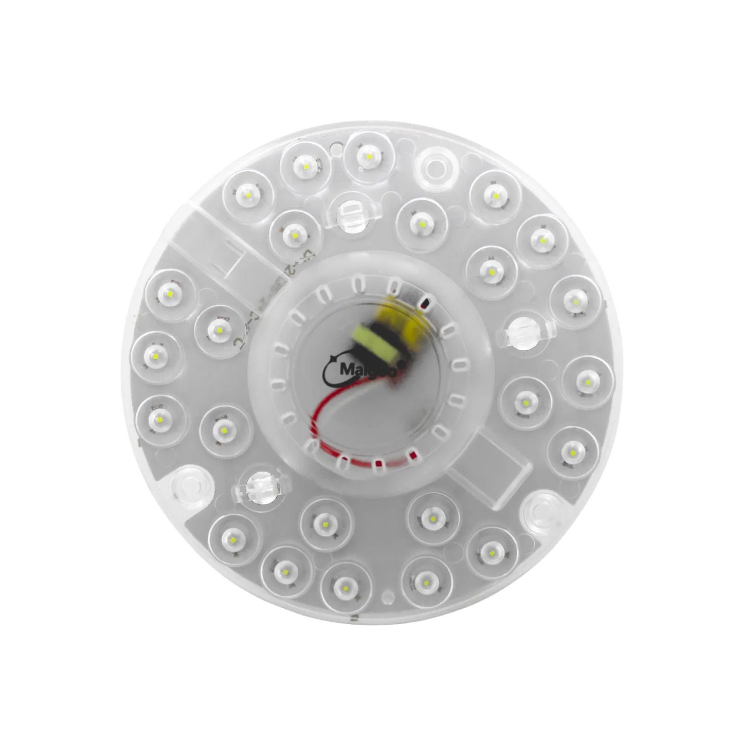 Módulo LED circular Malgoo para repuesto de plafón con chips SMD y lente difusora transparente para iluminación interior.