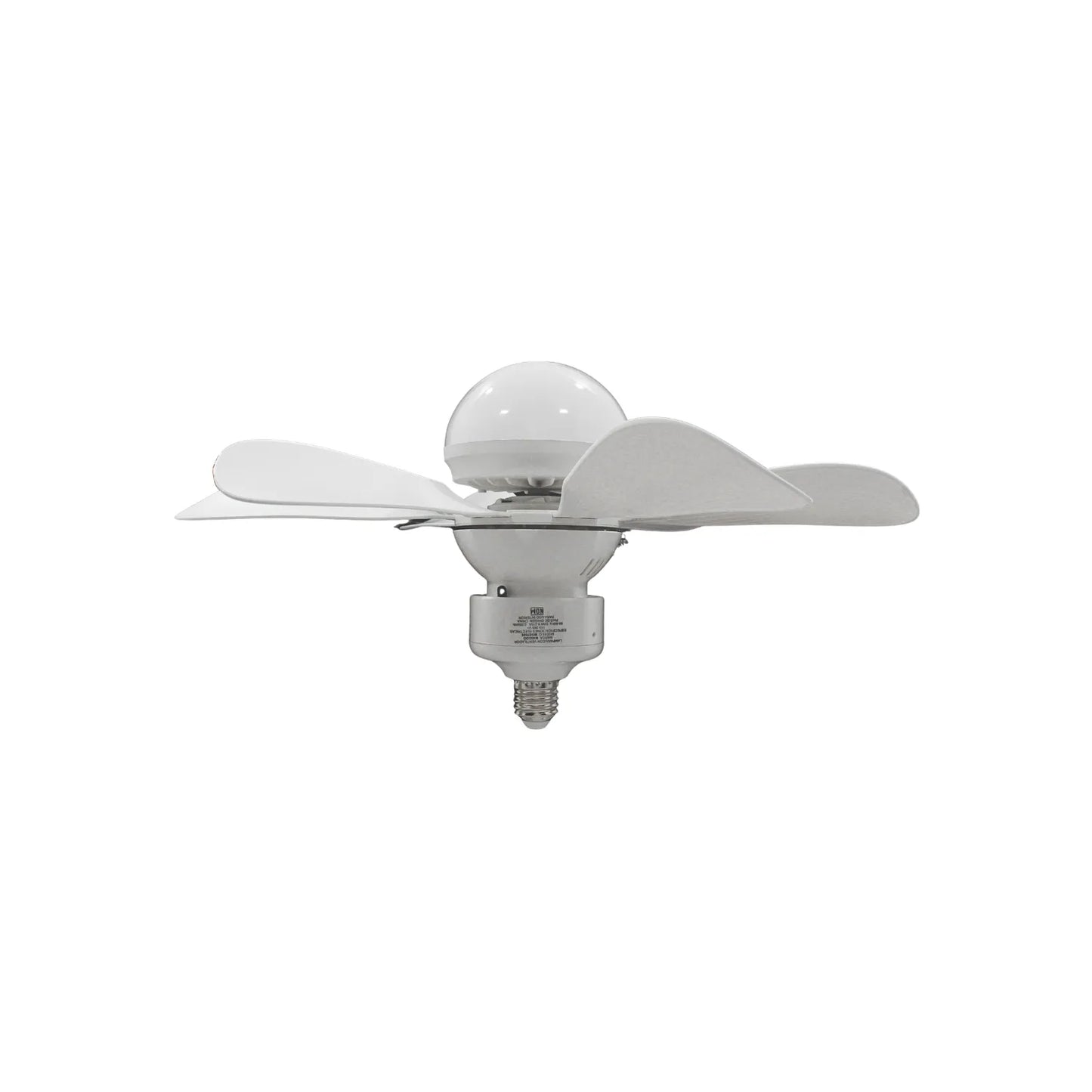 Foco ventilador LED Maggo blanco con aspas para socket E27 ideal para refrescar e iluminar habitaciones pequeñas