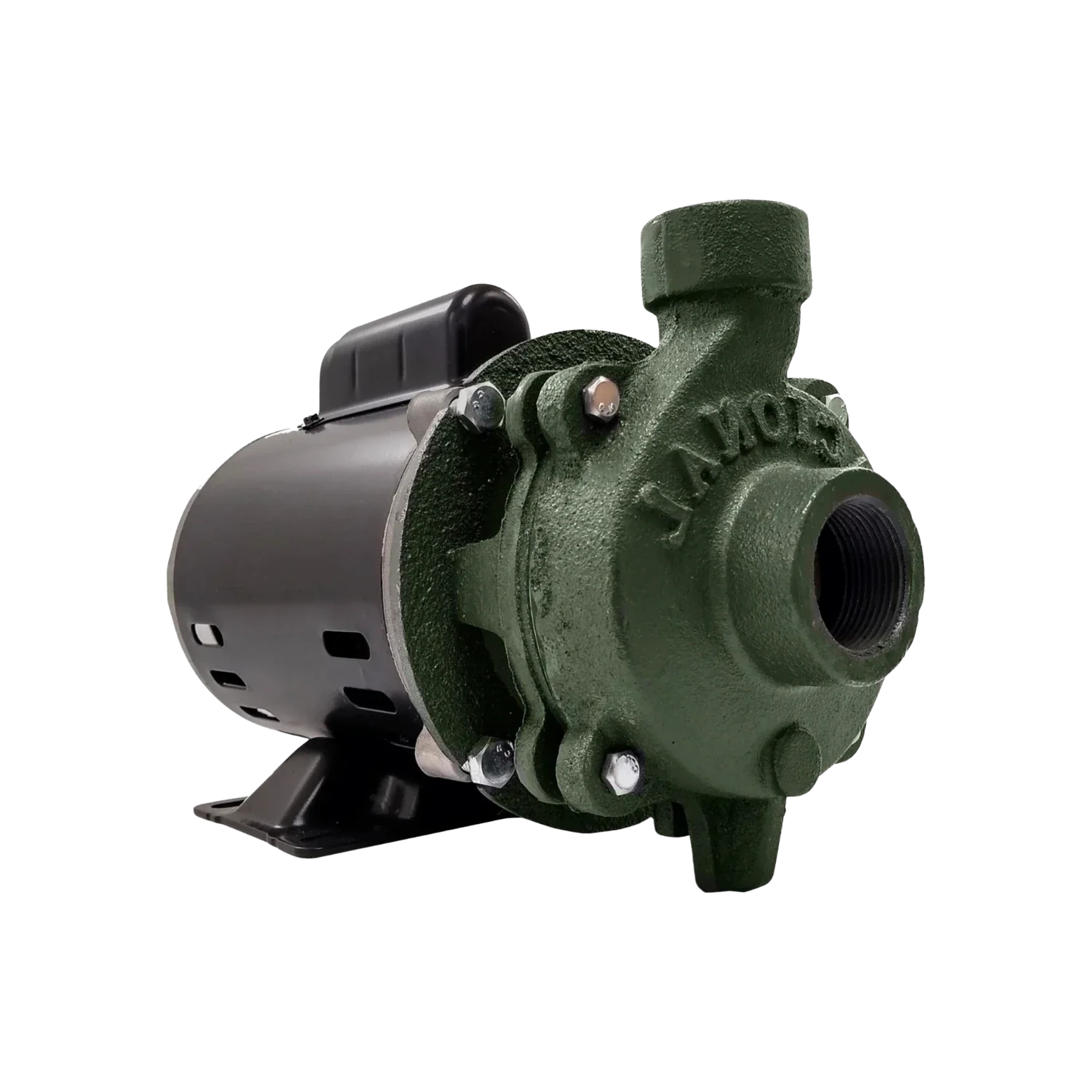 Bomba centrífuga.,Potencia 1/2 HP,Caudal máximo: 170 litros por minuto.,Altura: 19 metros.,Succión: 1 1/4",Descarga: 1",Conexión: Monofásica.,Velocidad: 3,550 RPM,Sello mecánico de cerámica.,Recubrimiento del cabezal: Hibrido electrostático.
