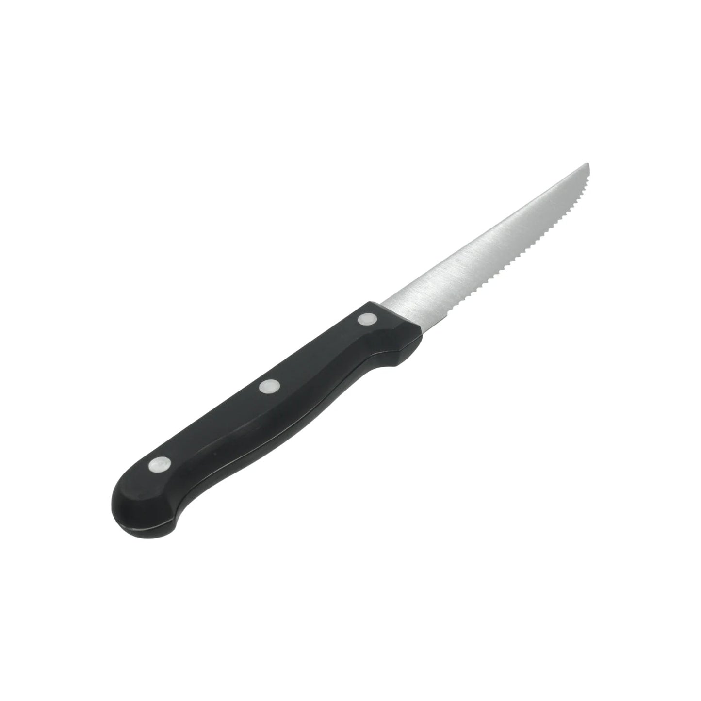 Cuchillo de sierra 5 pulgadas mango de plástico negro para cocina o uso general