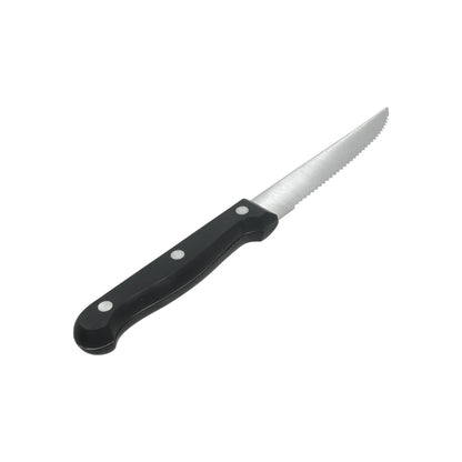 Cuchillo de sierra 5 pulgadas mango de plástico negro para cocina o uso general