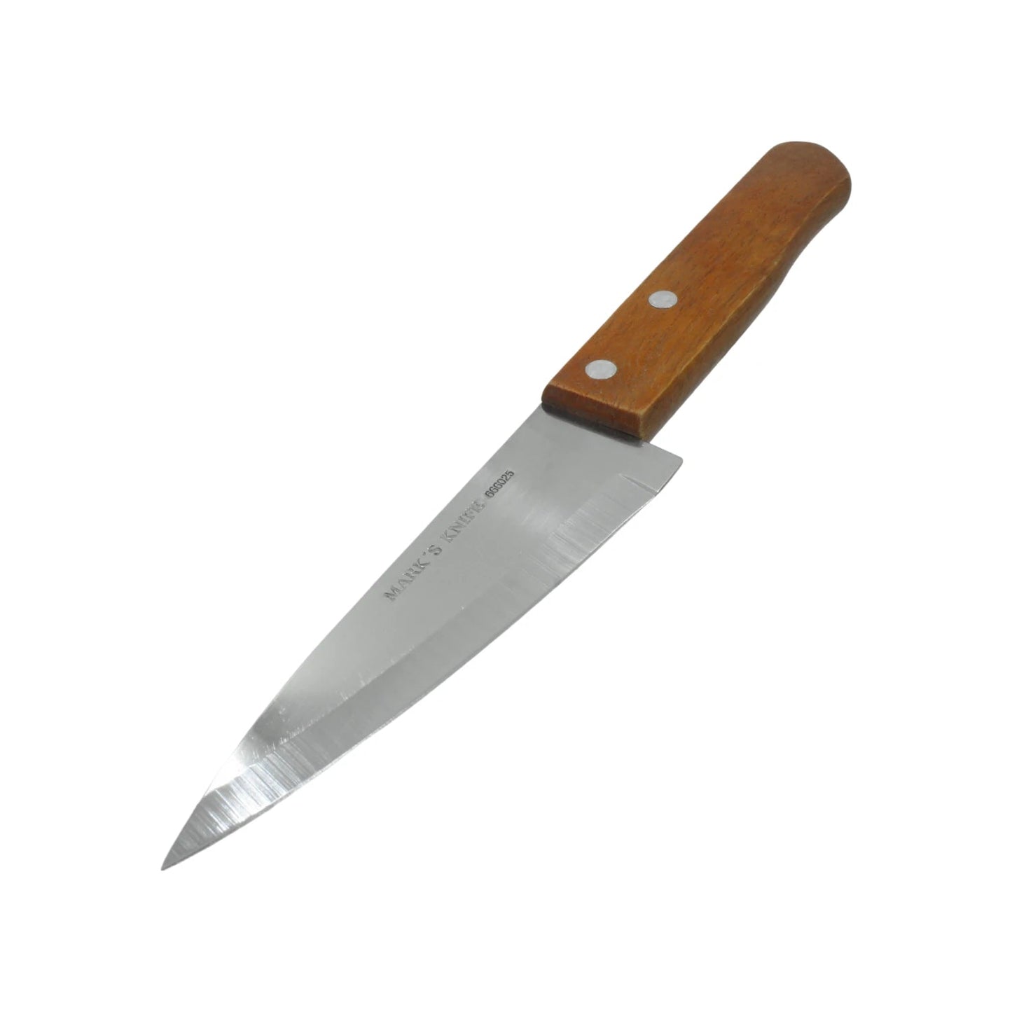 Cuchillo utilitario Mark's Knife 5", mango de madera, hoja de acero inoxidable.