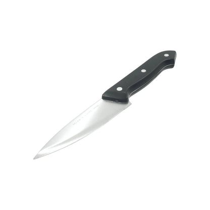 Cuchillo utilitario Mark's Knife 666030 de 5 pulgadas, hoja de acero inoxidable y mango negro de plástico con remaches