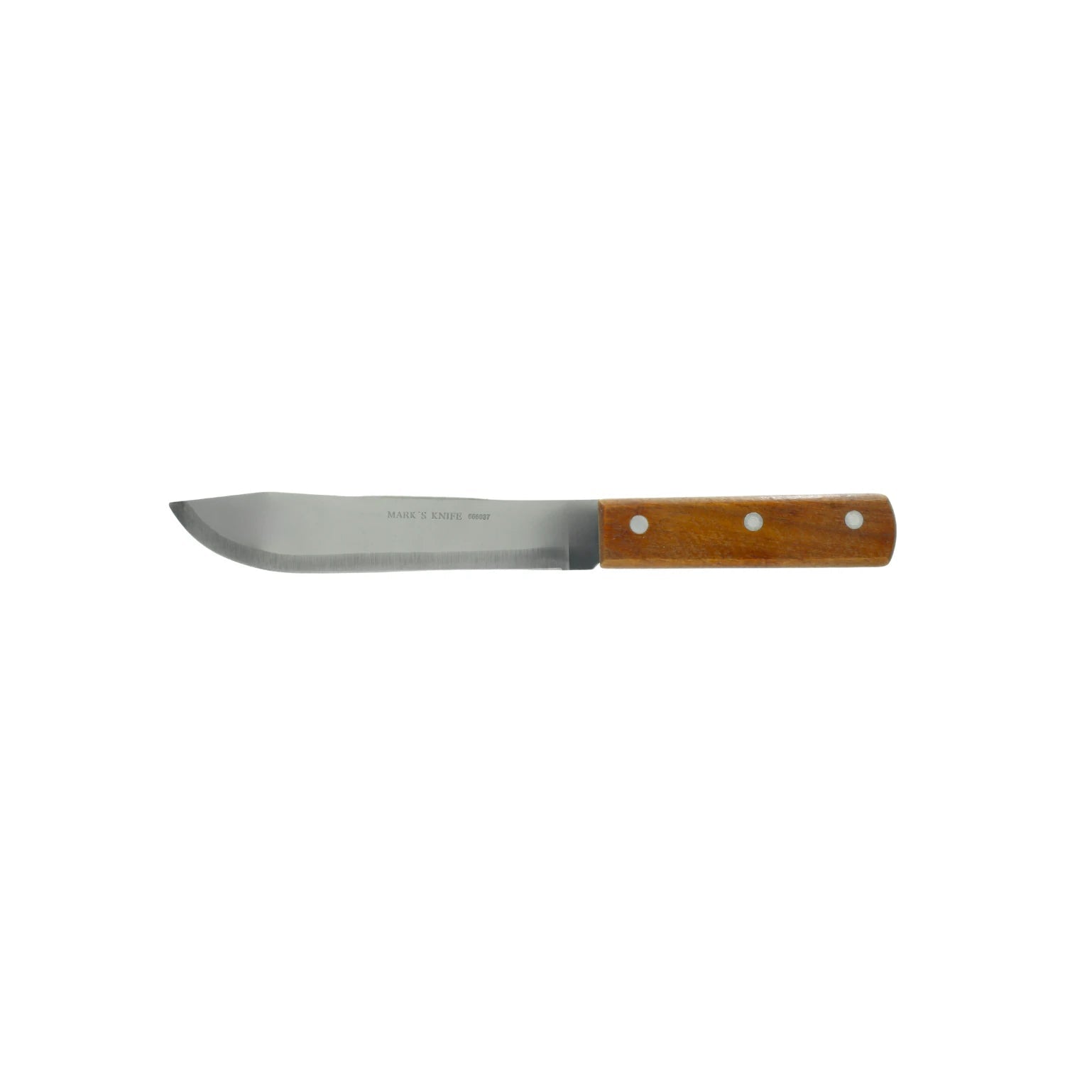 Cuchillo cebollero 7 pulgadas Mark's Knife 666037, mango de madera, hoja acero inoxidable.