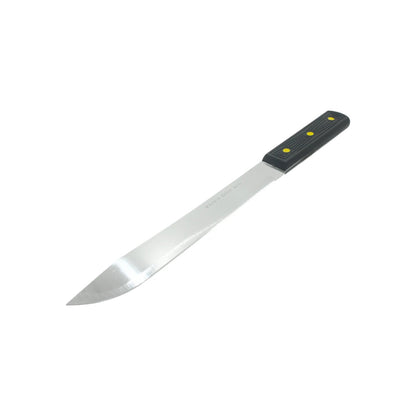 Cuchillo de cocina Mark's Knife 8", hoja acero inoxidable y mango de plástico negro con remaches amarillos