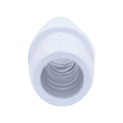 Niple unión plástico económico blanco 1/2 pulgada con rosca interna para tuberías
