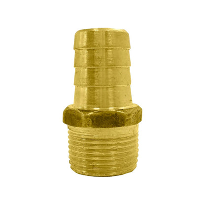 Conector de latón para manguera poliducto, espiga a rosca macho 3/4", adaptador de fontanería y riego