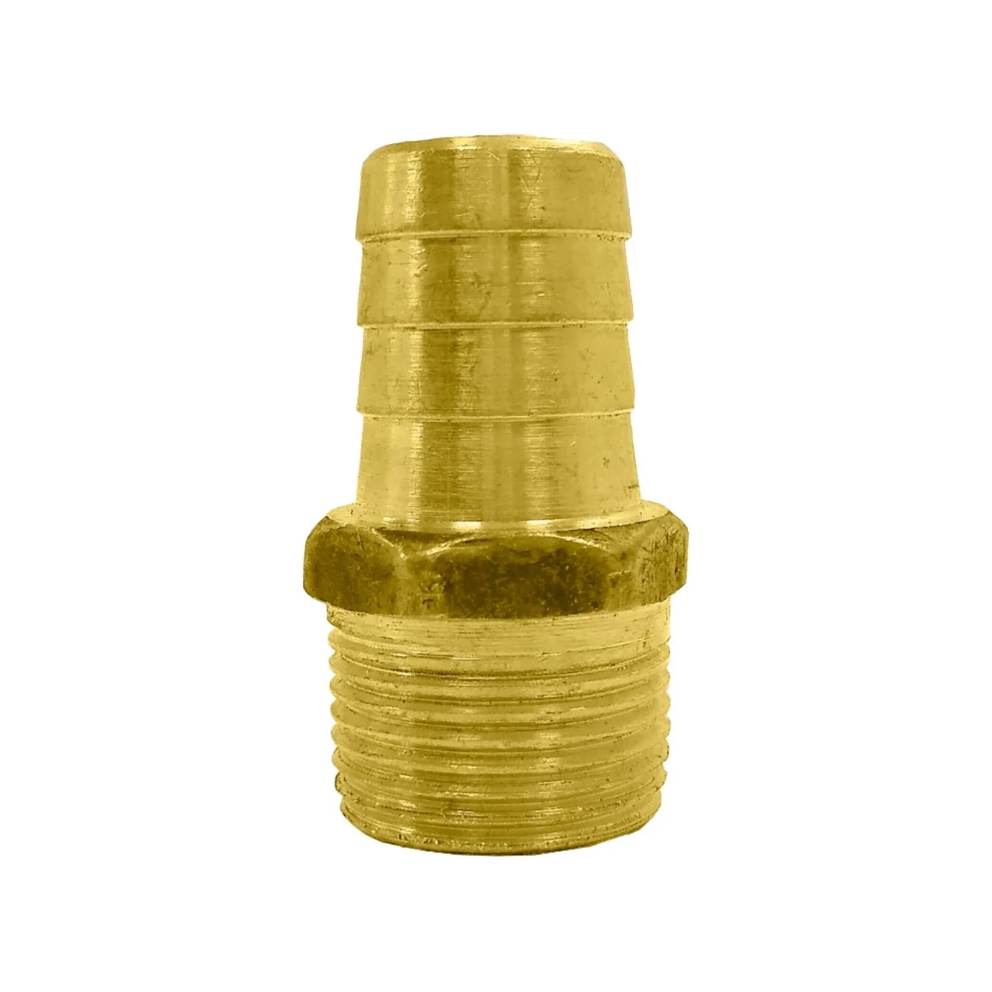 Fabricada en latón.,Adaptador macho de 3/4" (rosca exterior).,Adaptador de máxima duración.,Espiga para fácil conexión a poliducto.,Sujeción con abrazaderas.