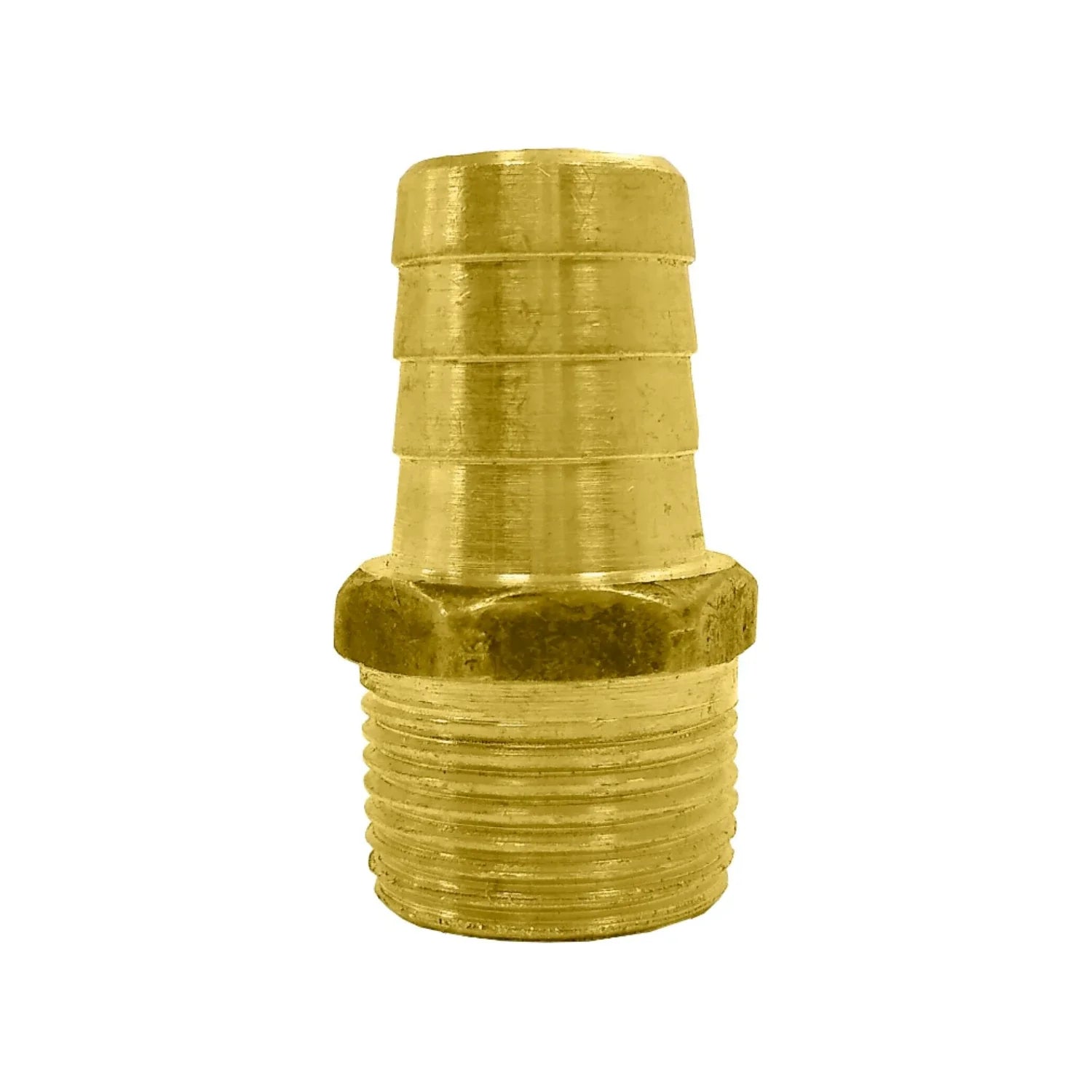 Fabricada en latón.,Adaptador macho de 3/4" (rosca exterior).,Adaptador de máxima duración.,Espiga para fácil conexión a poliducto.,Sujeción con abrazaderas.