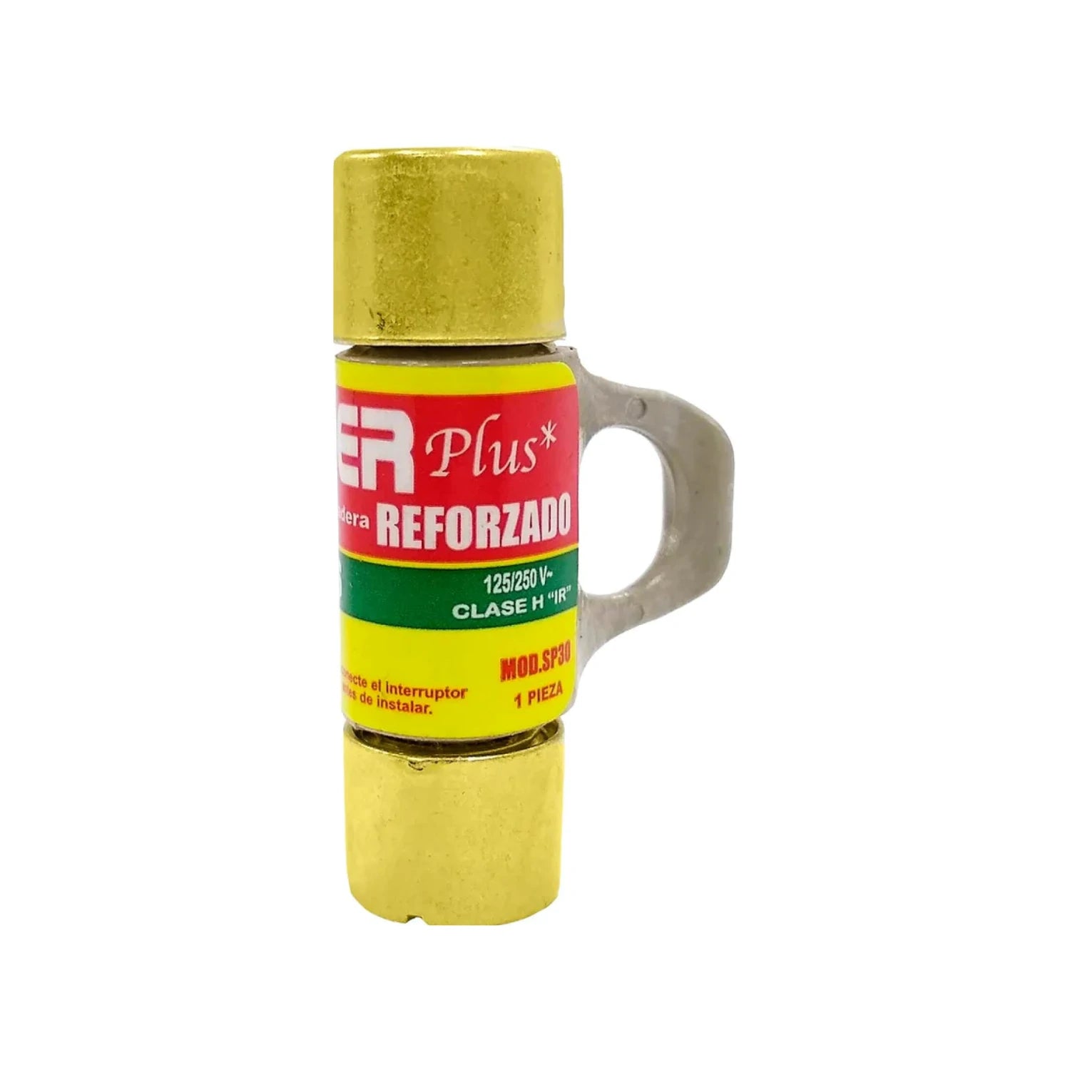 Fusible ER Plus de cartucho reforzado 30A 125/250V con agarradera gris para protección eléctrica